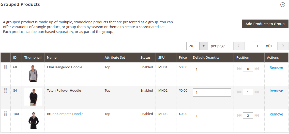Configuring Configurable Grouped Products in the Magento Backend